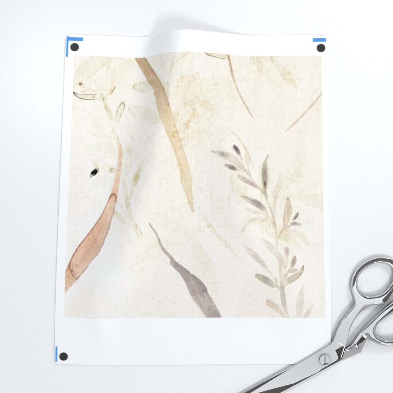 Elegant Meadow Wildflowers Hand-Painted Neutral Botanical Feminine Earth Tone Garden Custom Pre-pasted Wallpaper by Spoonflower Pre-Pasted Wallpaper 2FT Wide
